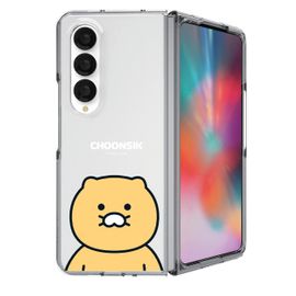 [S2B] KAKAO FRIENDS CHOONSIK Clear Slim Case for Galaxy Z Fold6 – Precise Fit, Transparent PC Material, Microdot Coating, Wireless Charging Compatible - Made in Korea